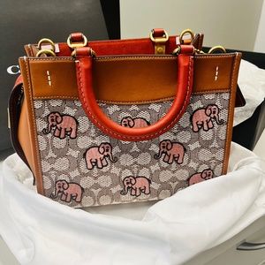 COACH Rogue 25 Signature Jacquard Elephant Satchel